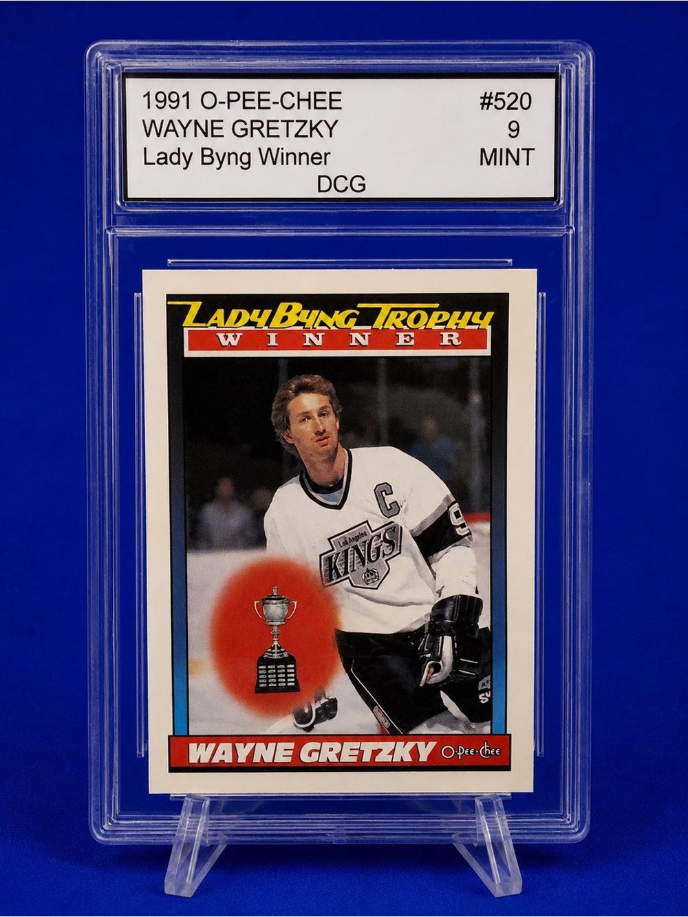 1991 Wayne Gretzky Lady Byng Trophy Trading Card - White